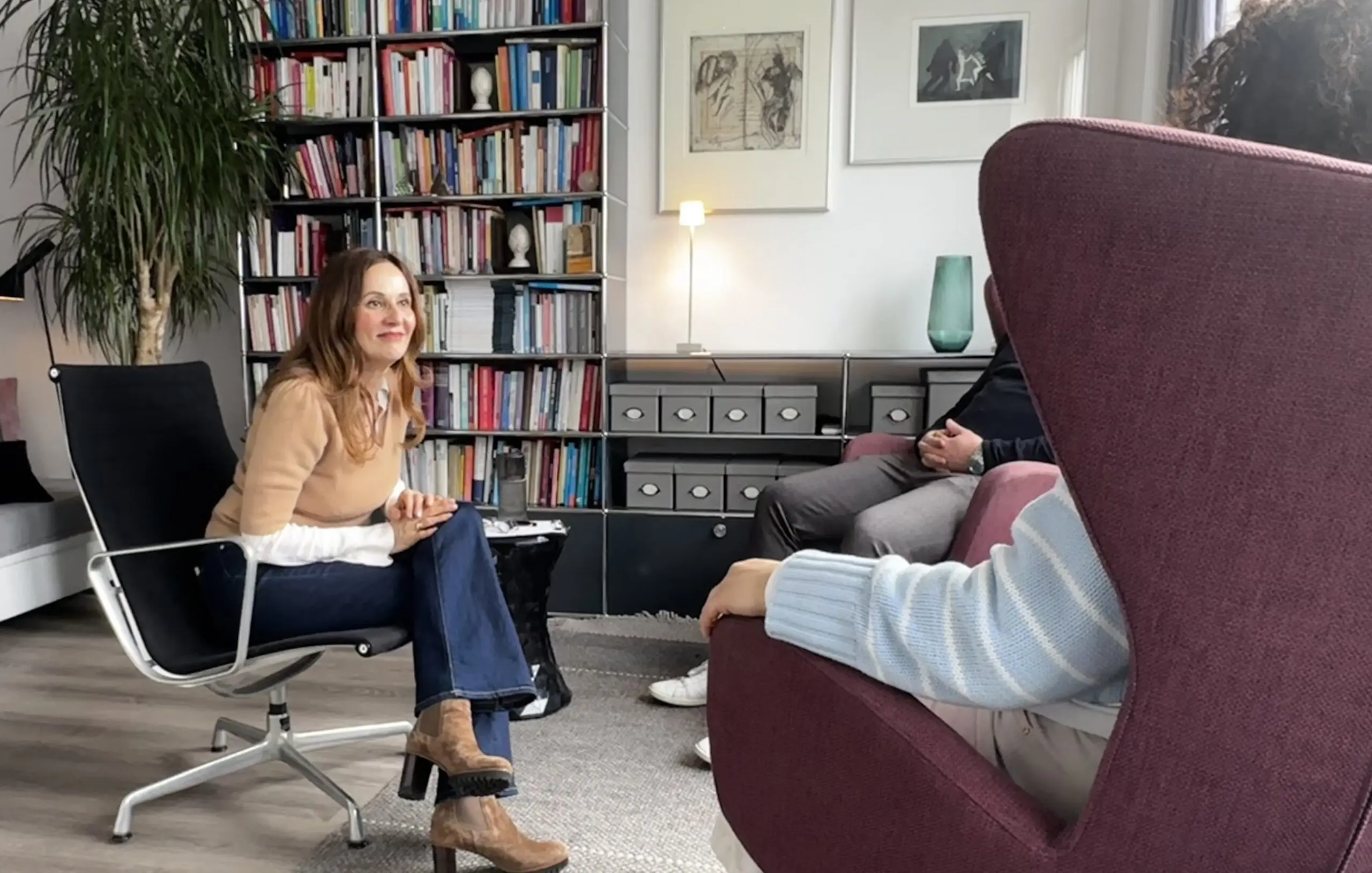 Patricia Bust im Coaching-Gespräch in ihrer Praxis in Hannover
